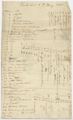 Thumbnail for Edward Hitchcock list of specimens sent to John Torrey, 1820 - Image 1