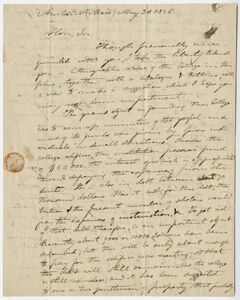 Thumbnail for Edward Hitchcock letter to Stephen Van Rensselaer, 1828 May 3 - Image 1