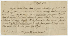 Thumbnail for Edward Hitchcock note to Orra White, 1819? or 1820? September 6