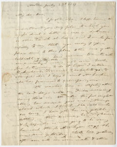 Thumbnail for Edward Hitchcock letter to Orra White Hitchcock, 1837 July 23 - Image 1