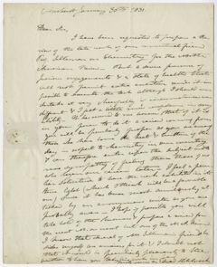 Thumbnail for Edward Hitchcock letter to unidentified recipient, 1831 January 30
