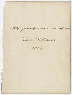 Thumbnail for Edward Hitchcock signature, 1854