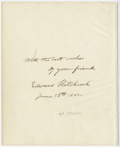 Thumbnail for Edward Hitchcock signature, 1861 June 13