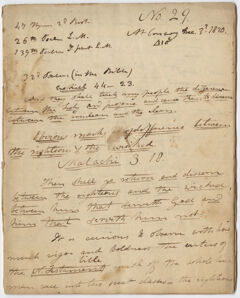 Thumbnail for Edward Hitchcock sermon no. 29, 1820 December - Image 1