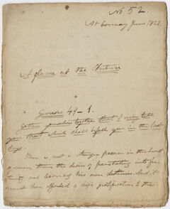 Thumbnail for Edward Hitchcock sermon no. 52, "A glance at the Future," 1821 June - Image 1