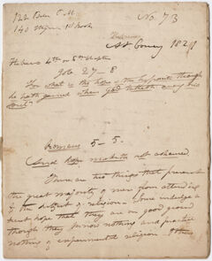 Thumbnail for Edward Hitchcock sermon no. 73, 1821 - Image 1