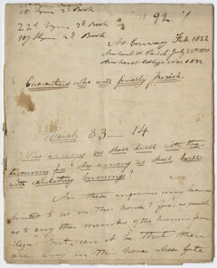 Thumbnail for Edward Hitchcock sermon no. 92, "Characters Who Will Finally Perish," 1822 February - Image 1