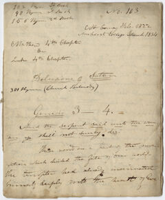 Thumbnail for Edward Hitchcock sermon no. 103, "Delusions of Satan," 1822 February - Image 1