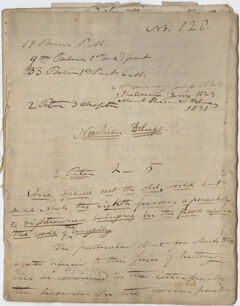 Thumbnail for Edward Hitchcock sermon no. 128, "Noachian Deluge," 1823 January - Image 1