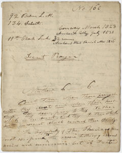 Thumbnail for Edward Hitchcock sermon no. 160, "Secret Prayer," 1823 March - Image 1