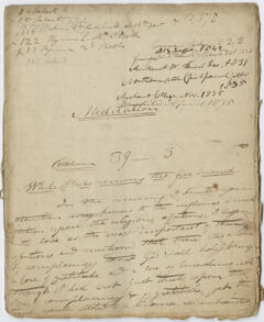 Thumbnail for Edward Hitchcock sermons no. 178 and 179, "Meditation," 1823 July - Image 1
