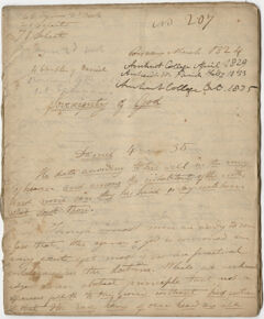 Thumbnail for Edward Hitchcock sermon no. 207 and 208, "Sovereignty of God," 1824 March - Image 1