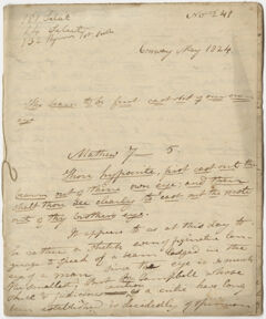 Thumbnail for Edward Hitchcock sermon no. 241, "The beam to be first cast out of our own eye," 1824 May - Image 1