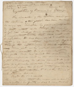 Thumbnail for Edward Hitchcock unnumbered sermon, "Exposition of Romans 6th Chapter," 1825 February - Image 1