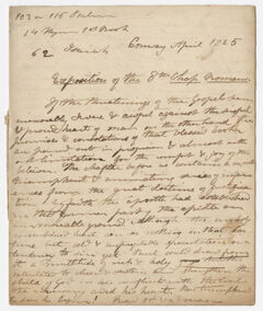 Thumbnail for Edward Hitchcock unnumbered sermon, "Exposition of the 8th Chap. Romans," 1825 April - Image 1