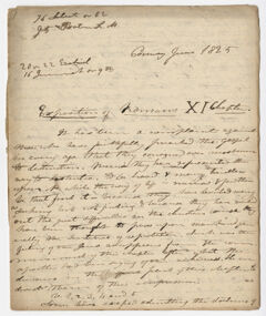 Thumbnail for Edward Hitchcock unnumbered sermon, "Exposition of Romans XI Chapter," 1825 June - Image 1