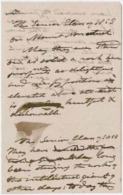 Thumbnail for Edward Hitchcock Mount Nonotuck naming ceremony speech, 1858 - Image 1