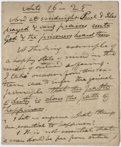 Thumbnail for Edward Hitchcock sermon notes, 1832 October 11 - Image 1