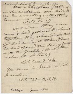 Thumbnail for Edward Hitchcock sermon notes, 1834 June - Image 1