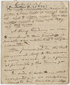 Thumbnail for Edward Hitchcock sermon notes, 1834 October - Image 1