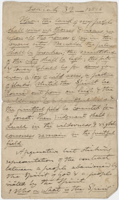 Thumbnail for Edward Hitchcock sermon notes, 1835 February - Image 1