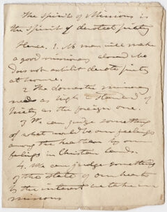 Thumbnail for Edward Hitchcock sermon notes, 1838 March - Image 1