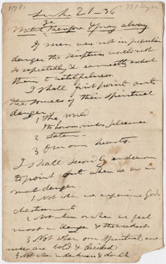 Thumbnail for Edward Hitchcock sermon notes, 1839 June - Image 1
