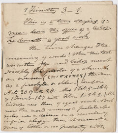 Thumbnail for Edward Hitchcock sermon notes, 1839 July - Image 1