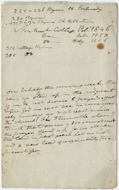 Thumbnail for Edward Hitchcock sermon notes, 1846 February - Image 1