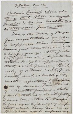 Thumbnail for Edward Hitchcock sermon notes, 1848 January - Image 1