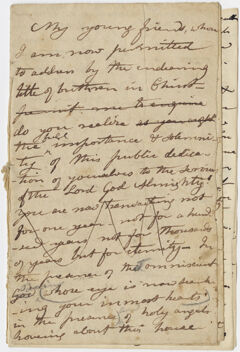 Thumbnail for Edward Hitchcock sermon notes, 1849 April 1 - Image 1