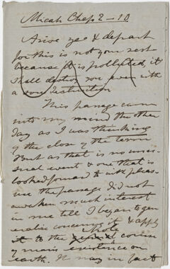 Thumbnail for Edward Hitchcock sermon notes, 1857 November 15 - Image 1