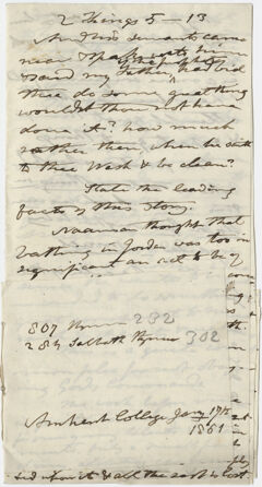 Thumbnail for Edward Hitchcock sermon notes, 1861 January 17 - Image 1