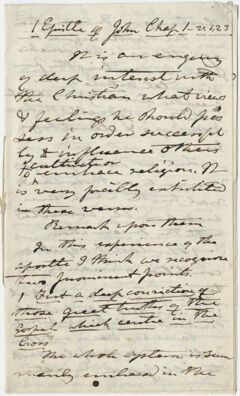 Thumbnail for Edward Hitchcock sermon notes, 1861 February 14 - Image 1