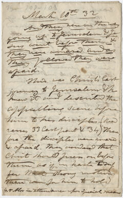 Thumbnail for Edward Hitchcock sermon notes, 1857 January 15 - Image 1