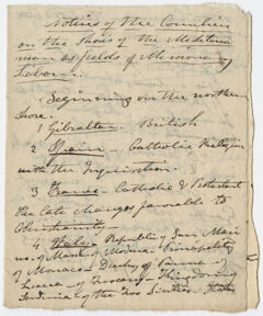 Thumbnail for Edward Hitchcock list of Mediterranean countries with missionaries - Image 1