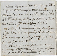 Thumbnail for Edward Hitchcock sermon notes, 1847 February 26 - Image 1