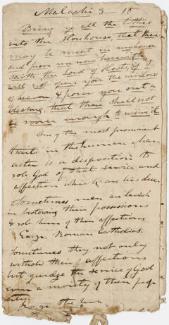 Thumbnail for Edward Hitchcock sermon notes, 1837 March 2 - Image 1