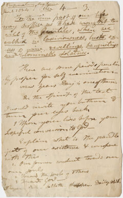 Thumbnail for Edward Hitchcock sermon notes, 1824 January 1 - Image 1