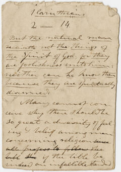 Thumbnail for Edward Hitchcock sermon notes, 1834 February 28 - Image 1
