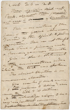 Thumbnail for Edward Hitchcock sermon notes, 1822 December - Image 1