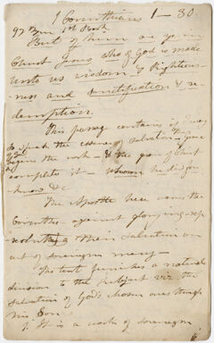 Thumbnail for Edward Hitchcock sermon notes, 1822 March 1 - Image 1