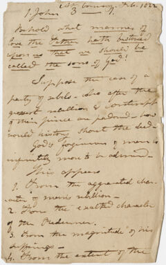 Thumbnail for Edward Hitchcock sermon notes, 1822 February - Image 1