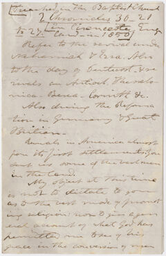 Thumbnail for Edward Hitchcock sermon notes, 1850 - Image 1