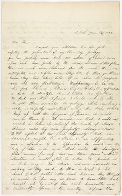 Thumbnail for Edward Hitchcock letter to Mark H. Newman, 1843 June 27 - Image 1