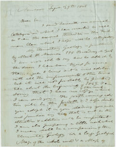 Thumbnail for Edward Hitchcock letter to unidentified recipient, 1846 September 29 - Image 1