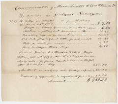 Thumbnail for Edward Hitchcock geological survey expense account, 1837 October 16 to 1838 March 25