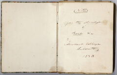 Thumbnail for Edward Hitchcock research notes, "Notes Upon the Analysis of Soils &c," 1838 - Image 1
