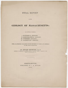 Thumbnail for Edward Hitchcock title page, "Final Report on the Geology of Massachusetts," 1841