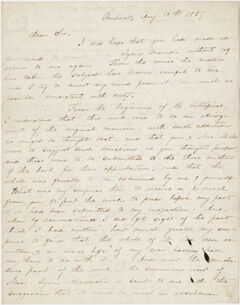 Thumbnail for Edward Hitchcock letter to unidentified recipient, 1857 August 10 - Image 1